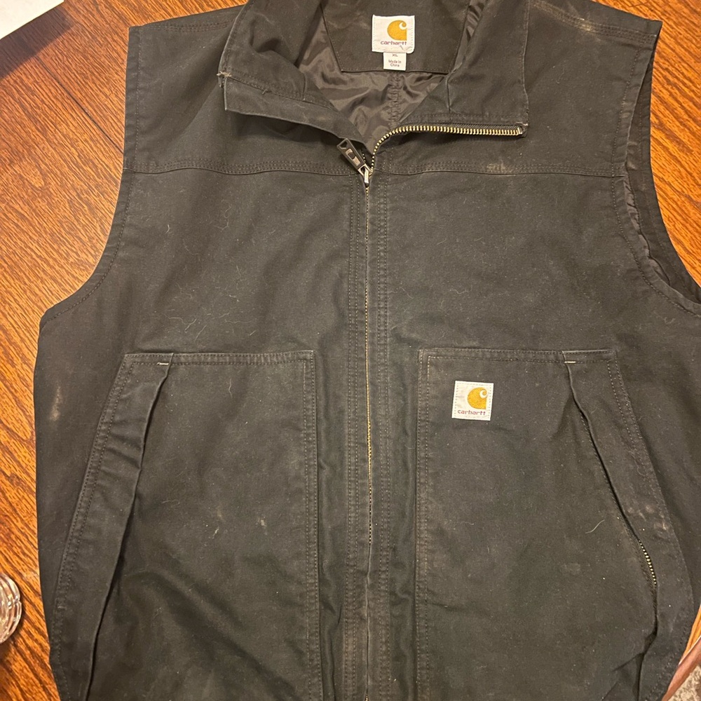 Carhartt Black Utility Vest with drawstring XL